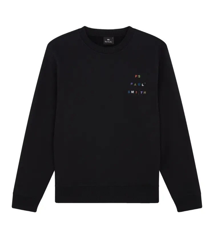 Scatter Letter Logo Sweatshirt - Black
