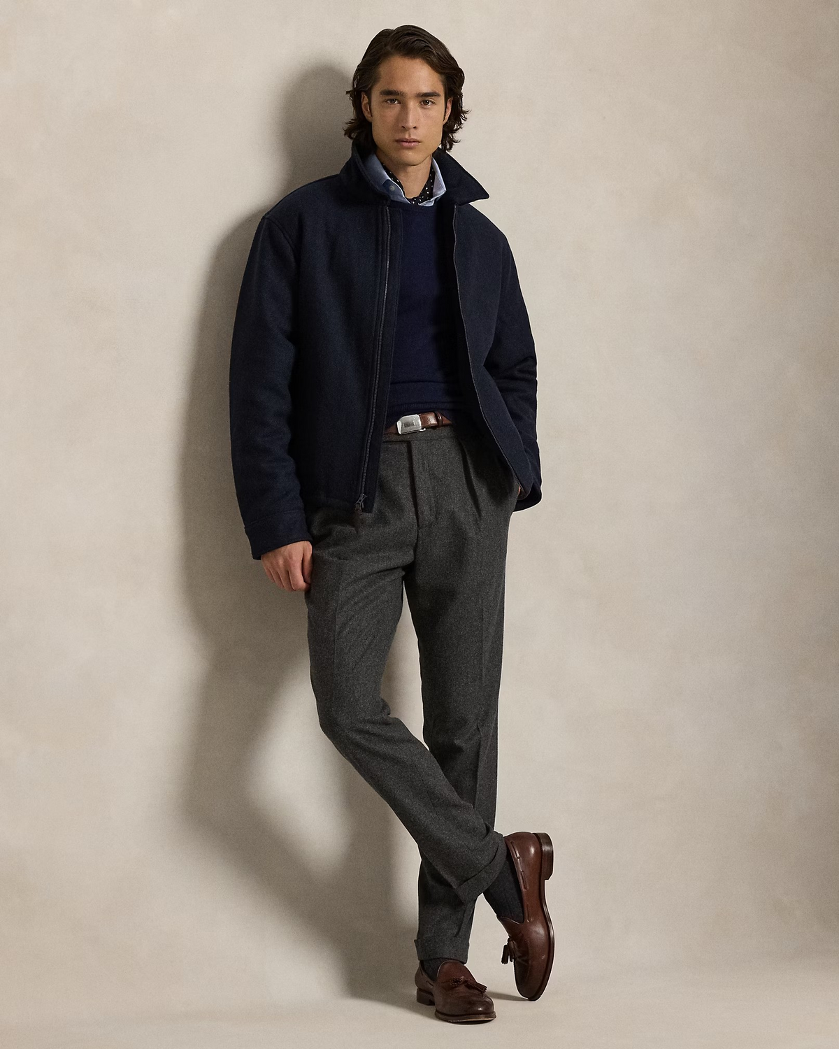 Langdon Wool Jacket - Navy