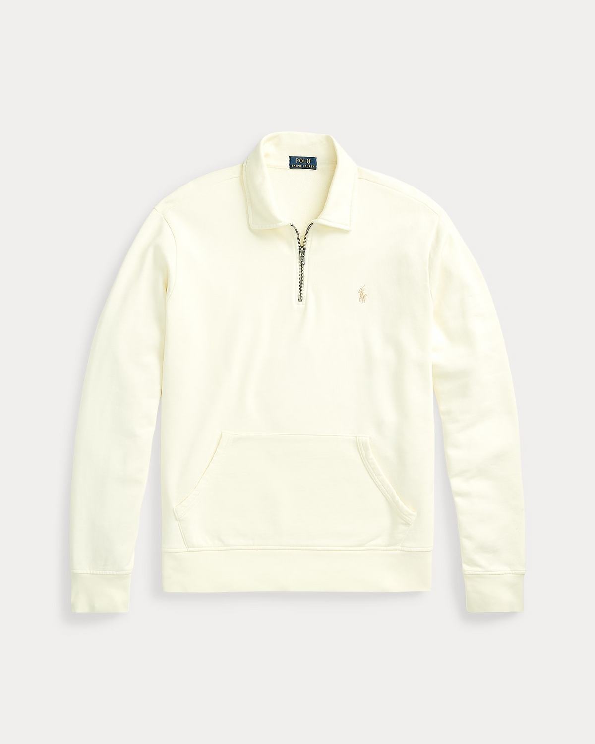 Loopback Fleece Quarter-Zip Sweatshirt - Cream