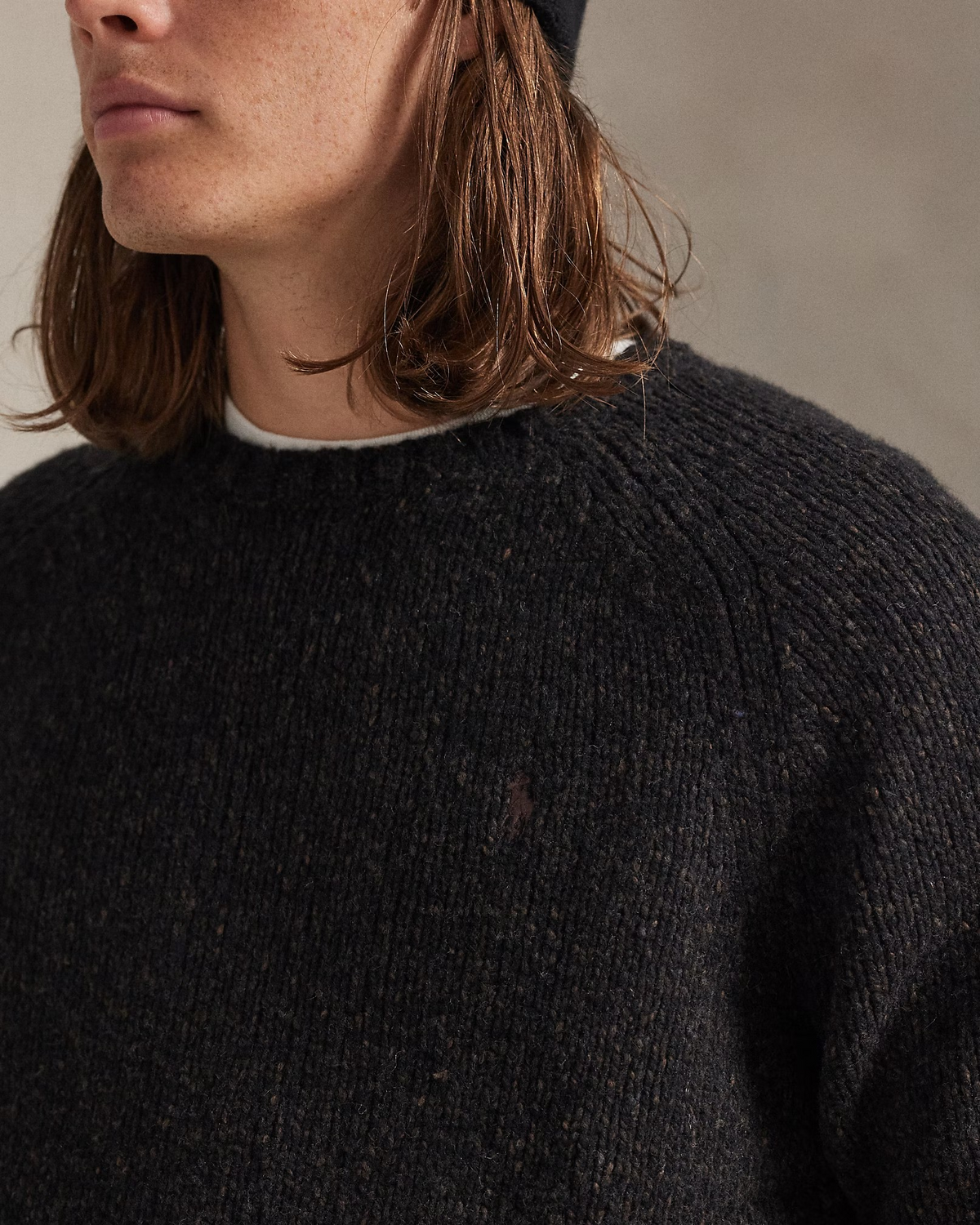 Marled Knitted Wool-Blend Jumper - Charcoal Marl