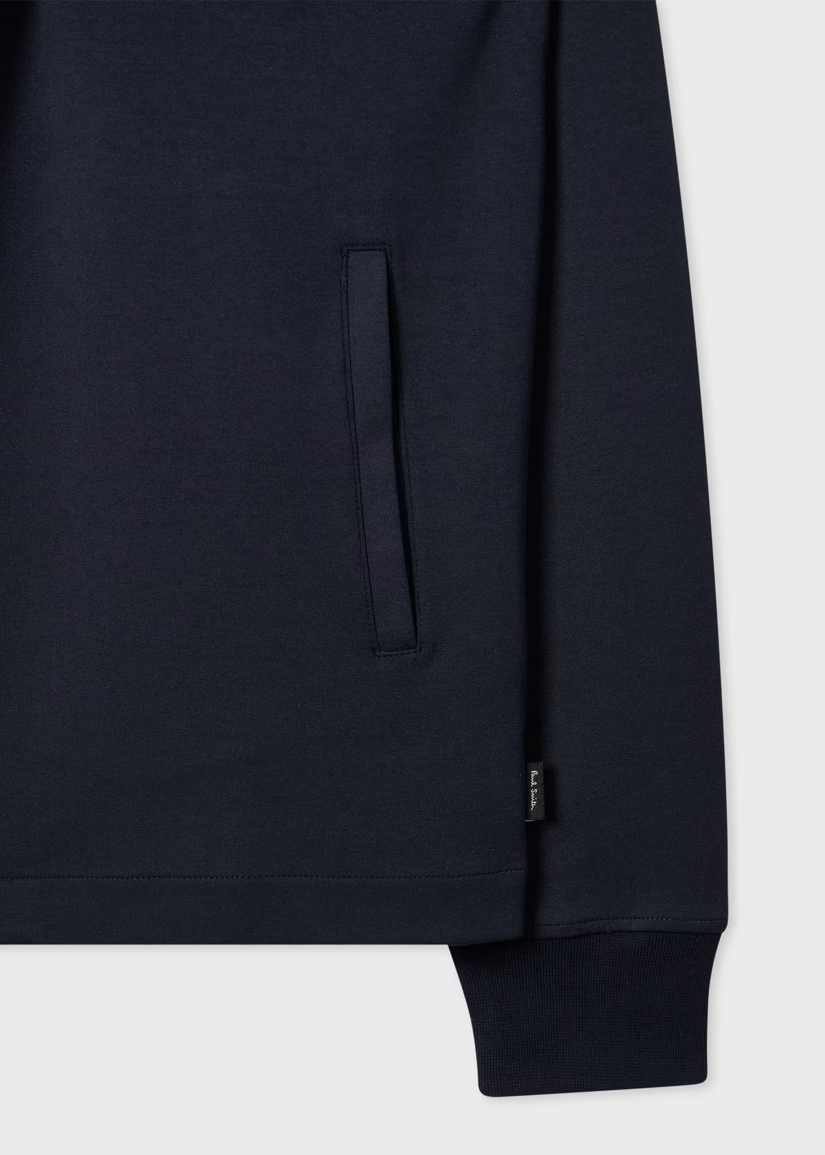 Double-Face Jersey Zip-Front Sweatshirt - Navy