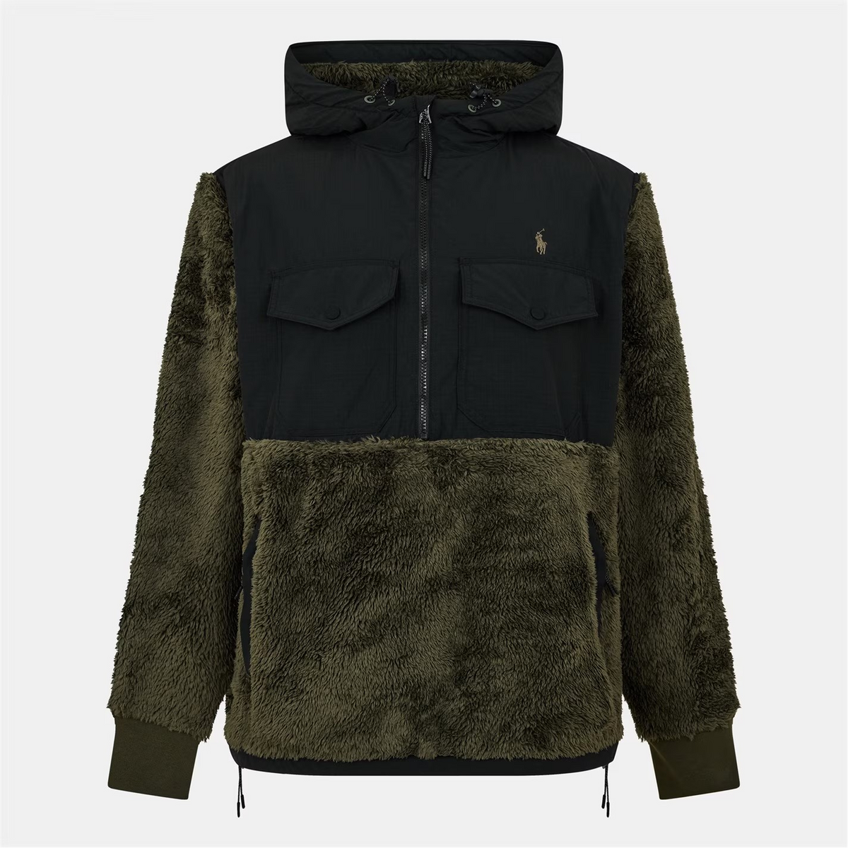 Pile Fleece Hybrid Jacket - Olive Green/Black