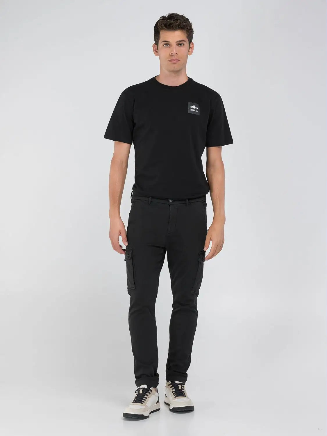 Hyperflex Jaan Slim Fit Cargo Jeans - Black