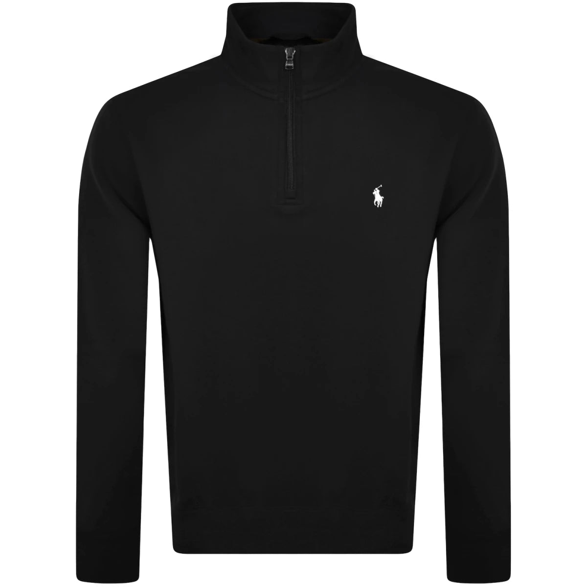 Double Knit 1/4 Zip Pullover - Black