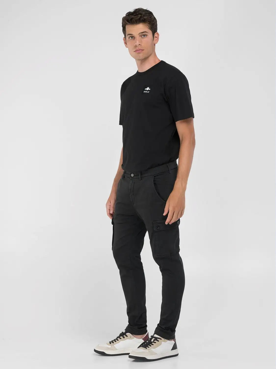 Hyperflex Jaan Slim Fit Cargo Jeans - Black