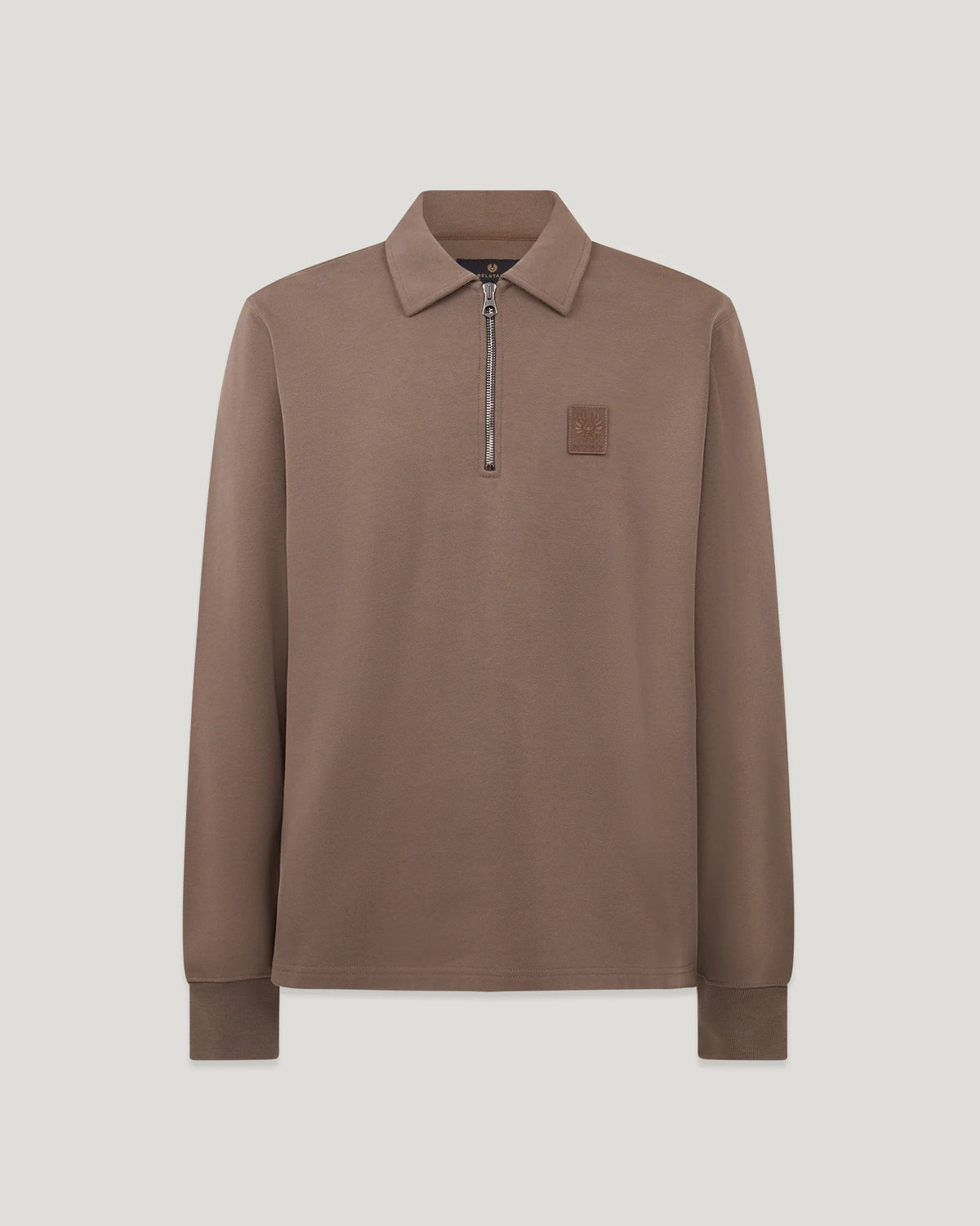 Curator Quarter Zip Collared Sweatshirt - Khaki