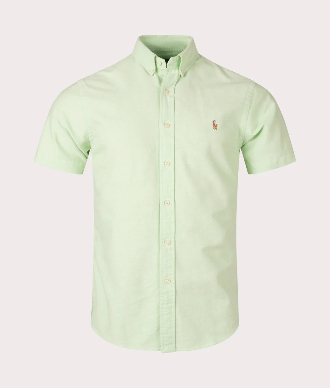 Slim Fit Short Sleeve Oxford Shirt - Oasis Green