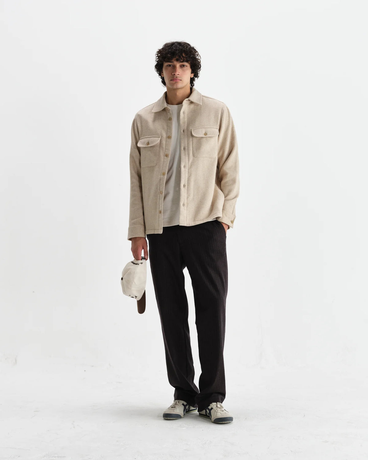 Lomond Heavy Wool Overshirt - Beige