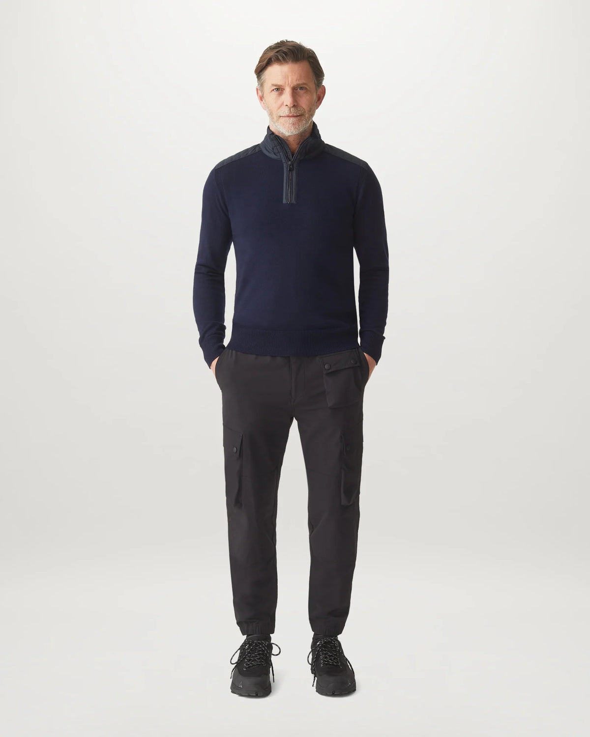 KIlmington 1/4 Zip Merino Wool Jumper - Navy