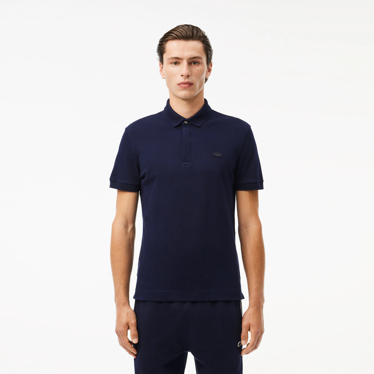 Regular Fit Stretch Cotton Paris Polo - Navy