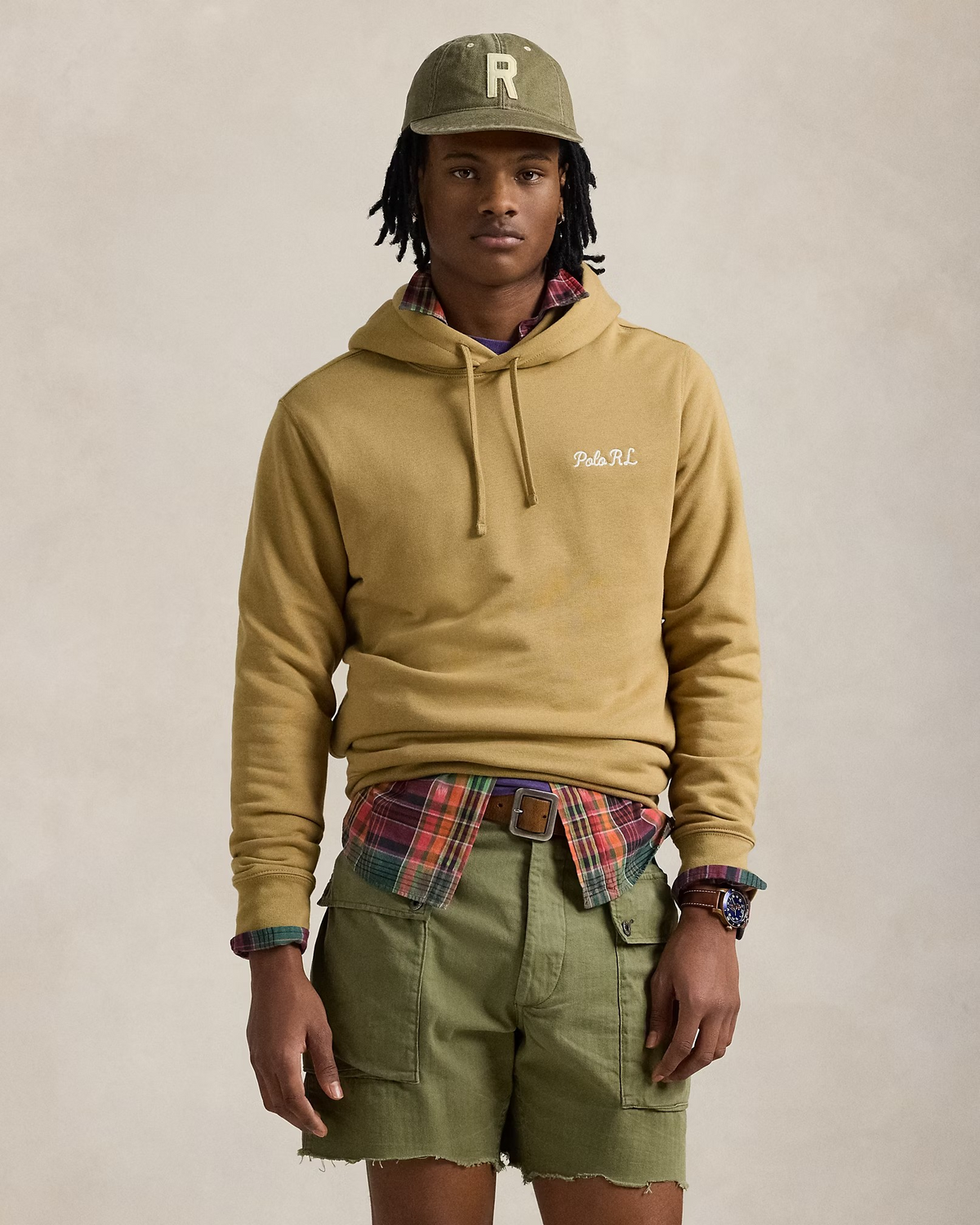 Back Logo Polo Bear Fleece - Tan