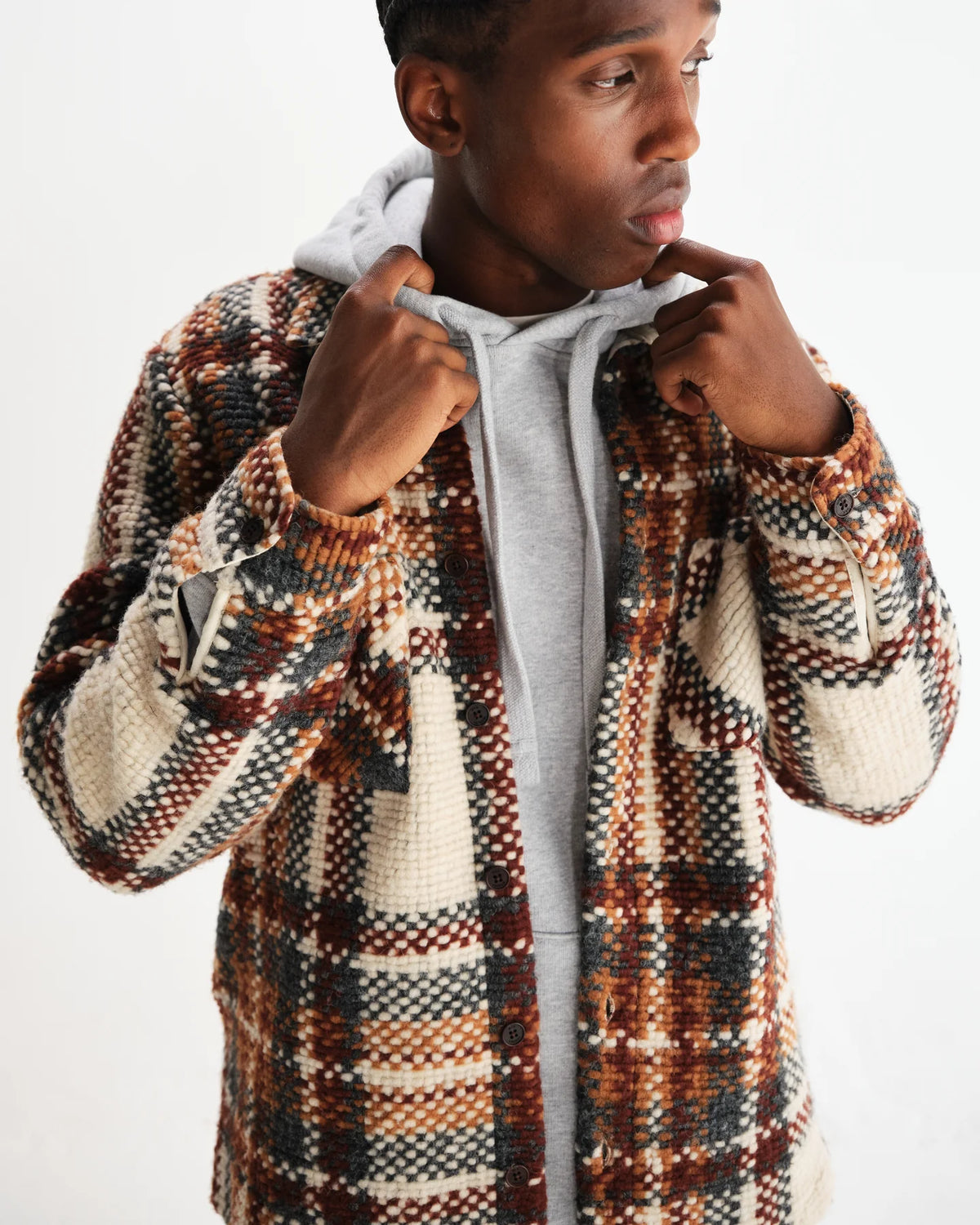 Whiting Wool Bobble Overshirt - Rustic/Multi