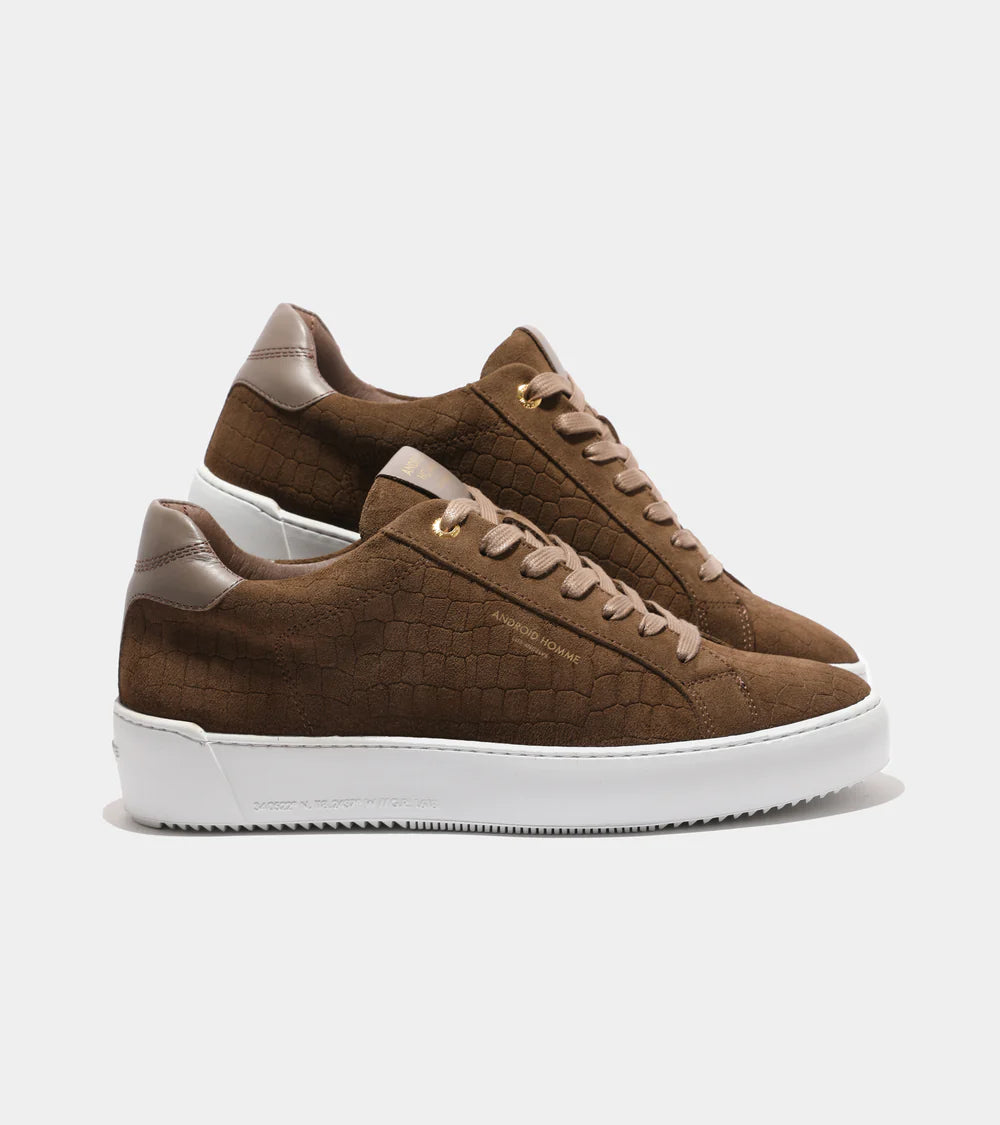 Zuma Caimen Croc Suede - Brown