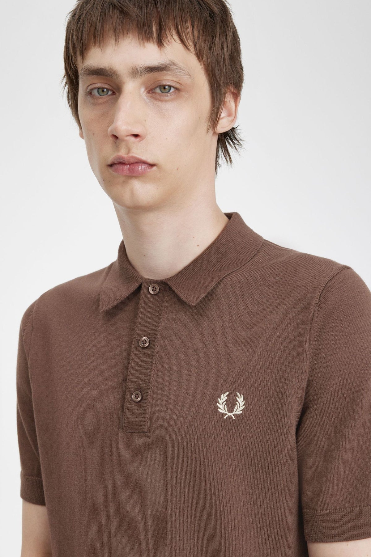 Classic Knitted Shirt - Brown