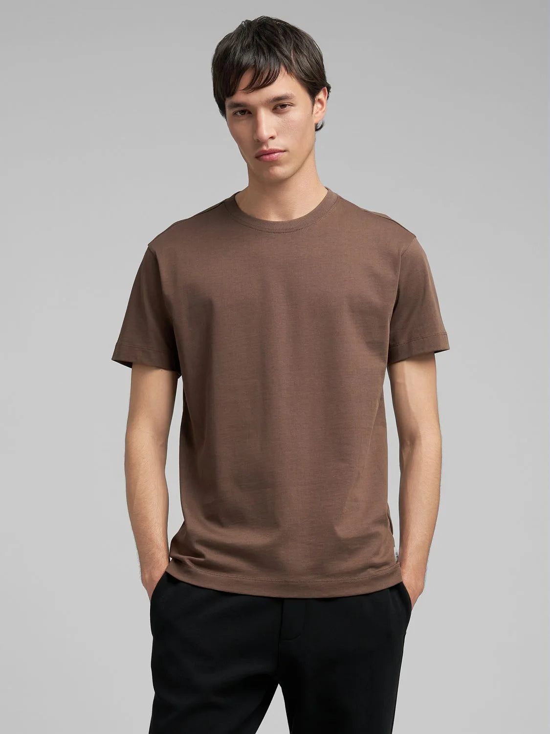 Heavyweight Cotton Jersey T-Shirt - Brown