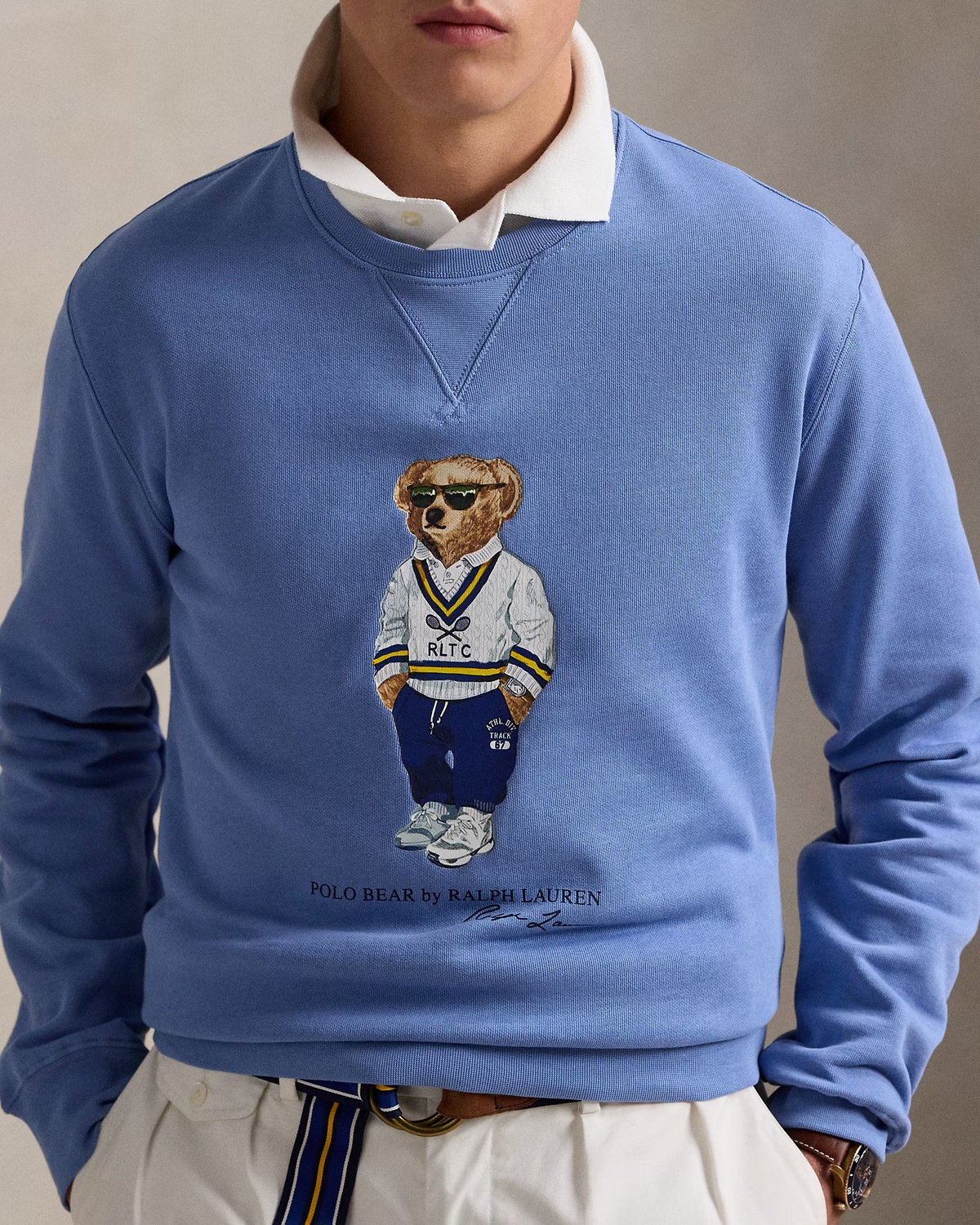 Polo Bear Fleece Sweatshirt - Campus Blue