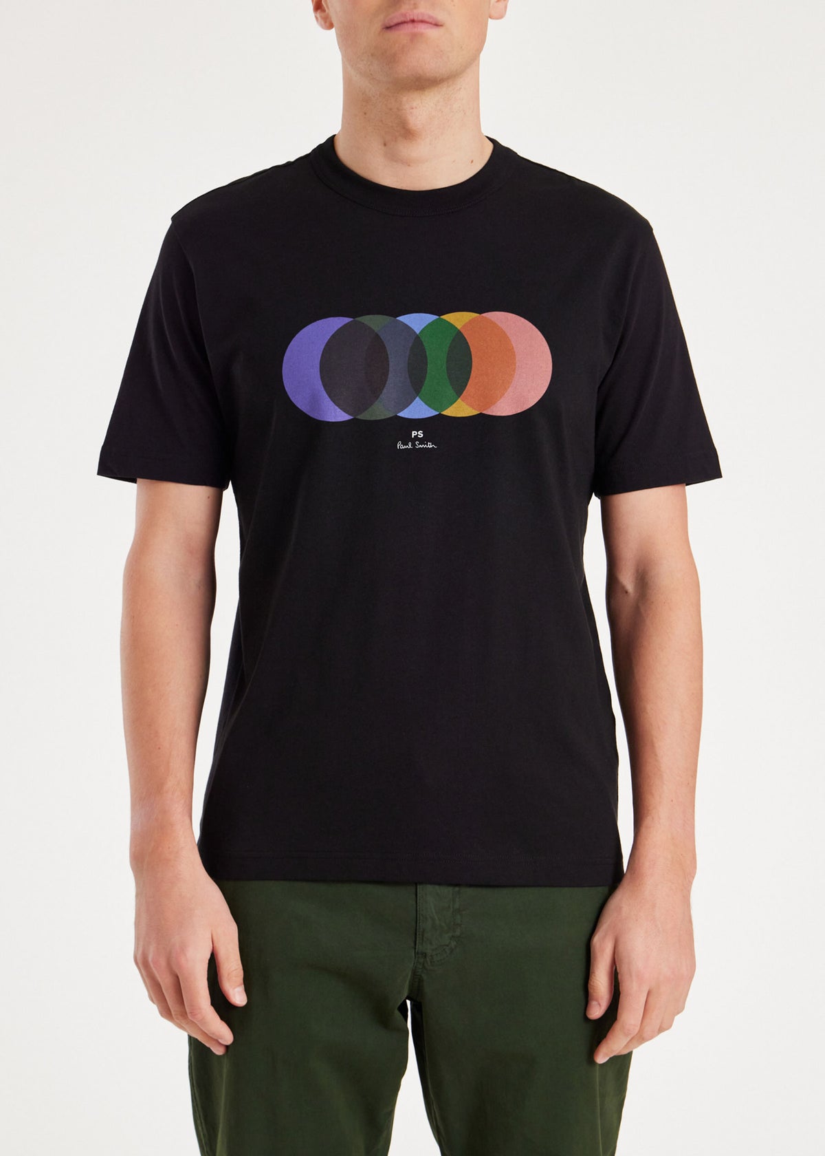 &#39;Circles&#39; Print T-Shirt - Black