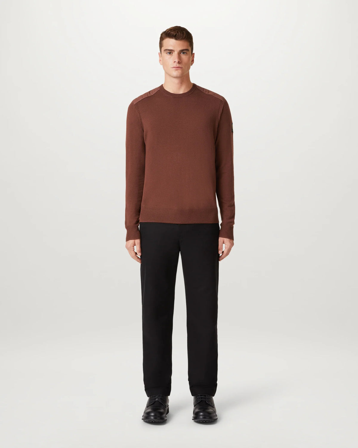 Kerrigan Merino Wool Crewneck Jumper - Copper Brown