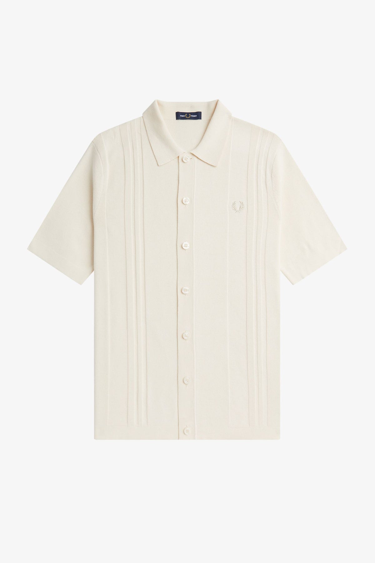 Button Through Knitted Shirt - Cream