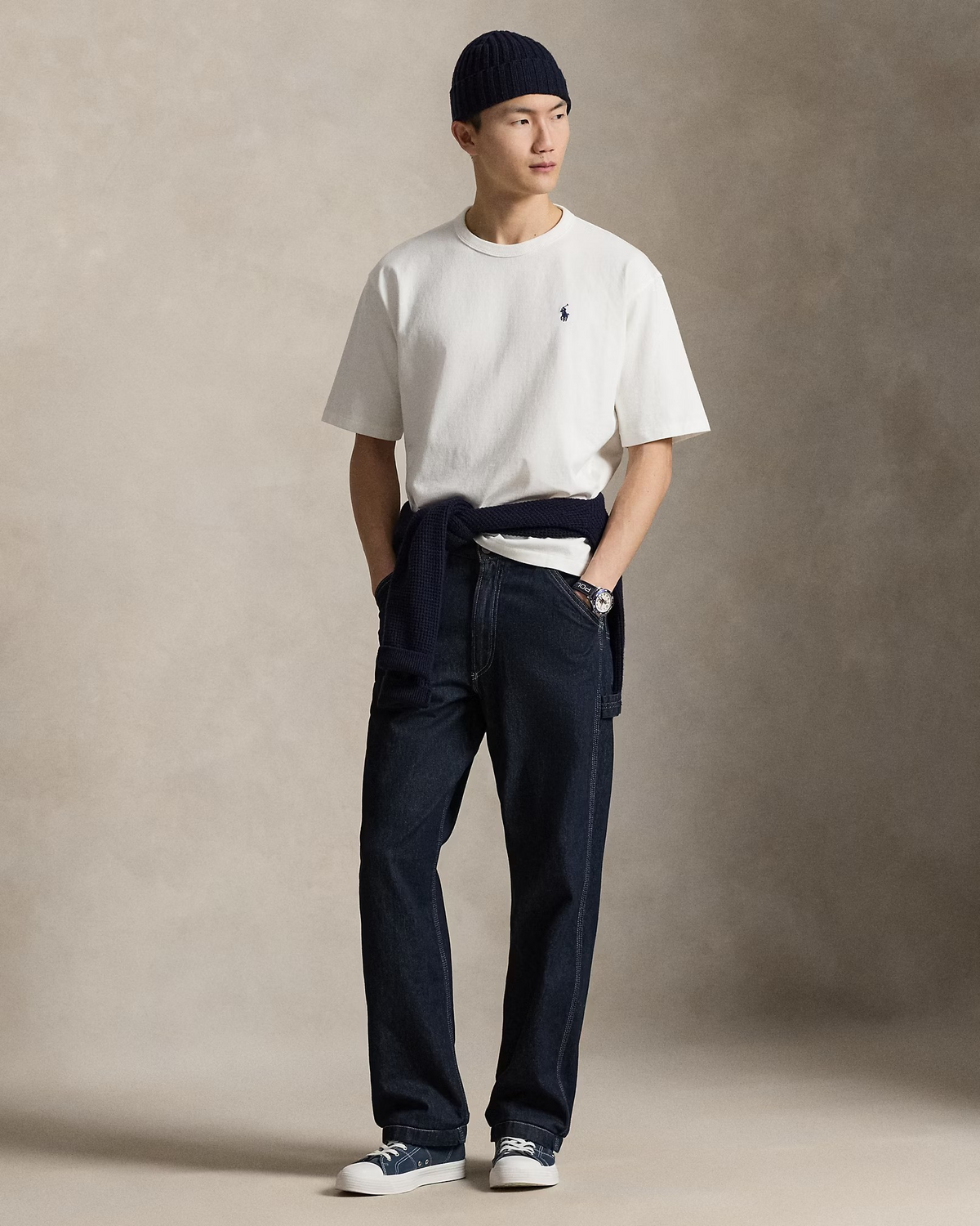 Relaxed Fit Jersey Crewneck T-Shirt - White