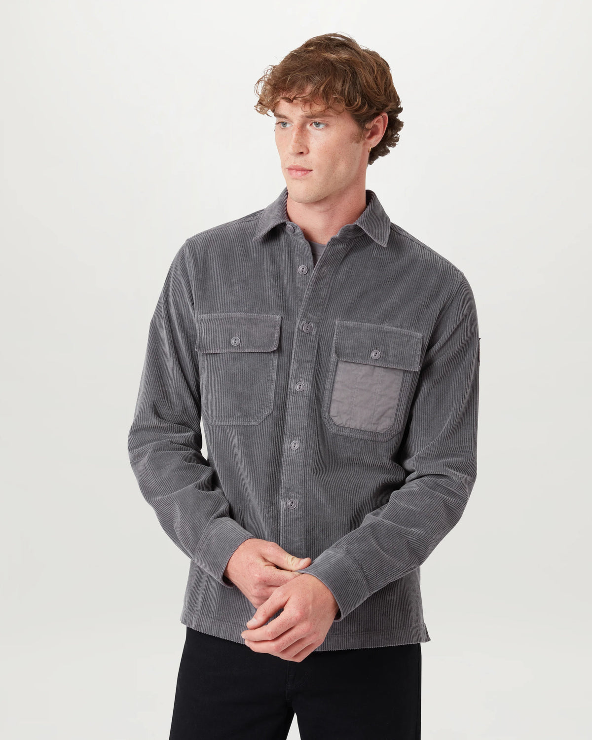 Fallgate Cord Overshirt - Grey