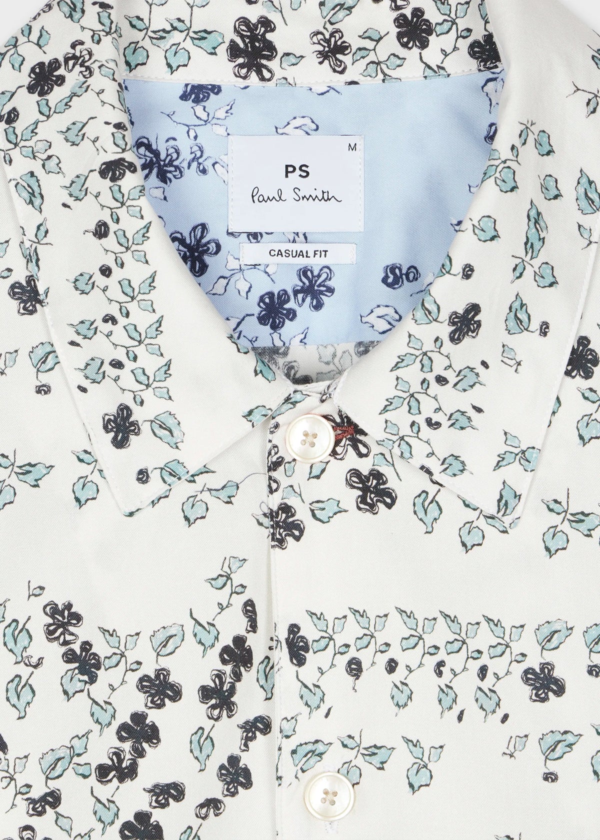 &#39;Jasmine&#39; Print Short-Sleeve Shirt - Ecru