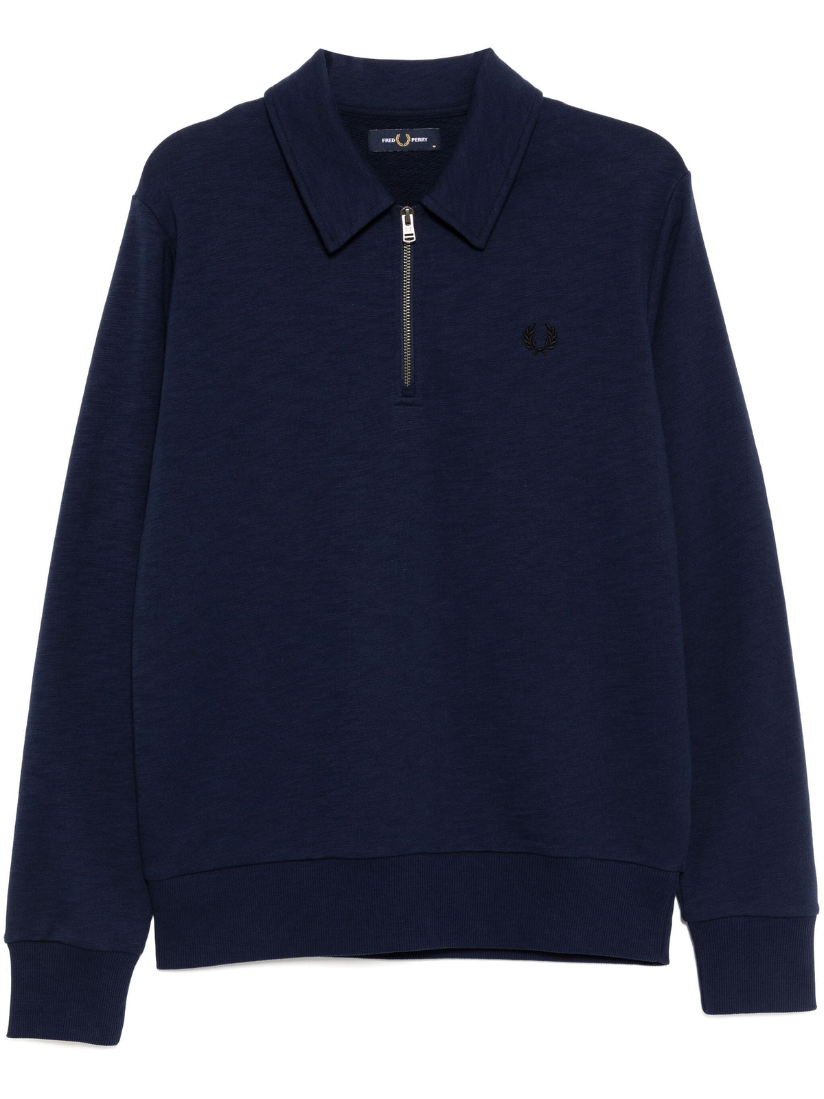 Quarter Zip Collared Sweatshirt - Navy