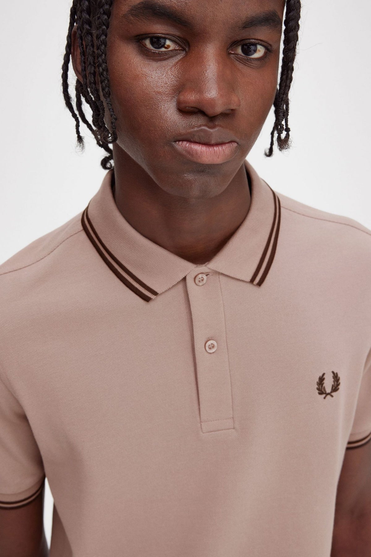 M3600 Tipped Polo - Pink