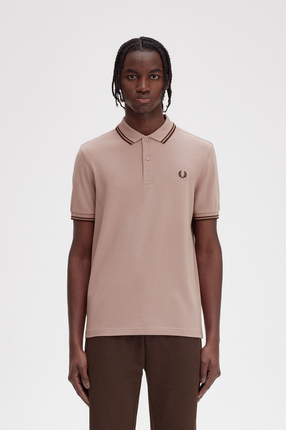M3600 Tipped Polo - Pink
