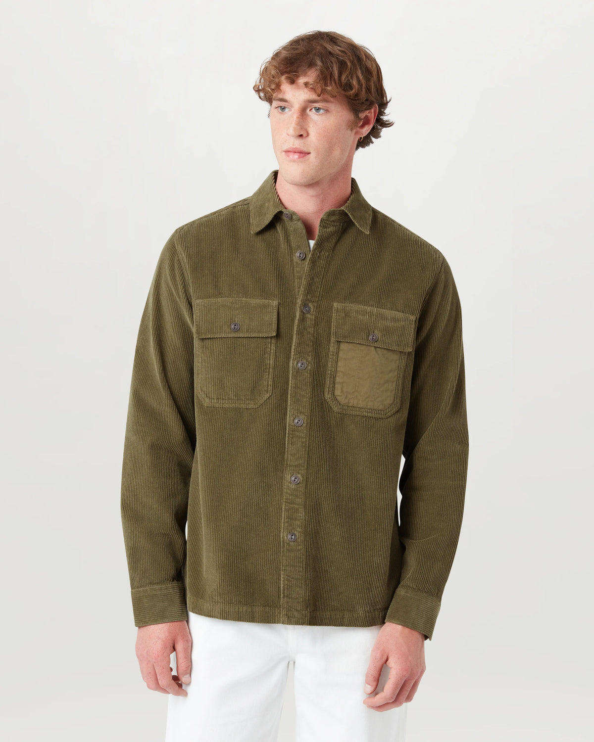 Fallgate Cord Overshirt - Olive