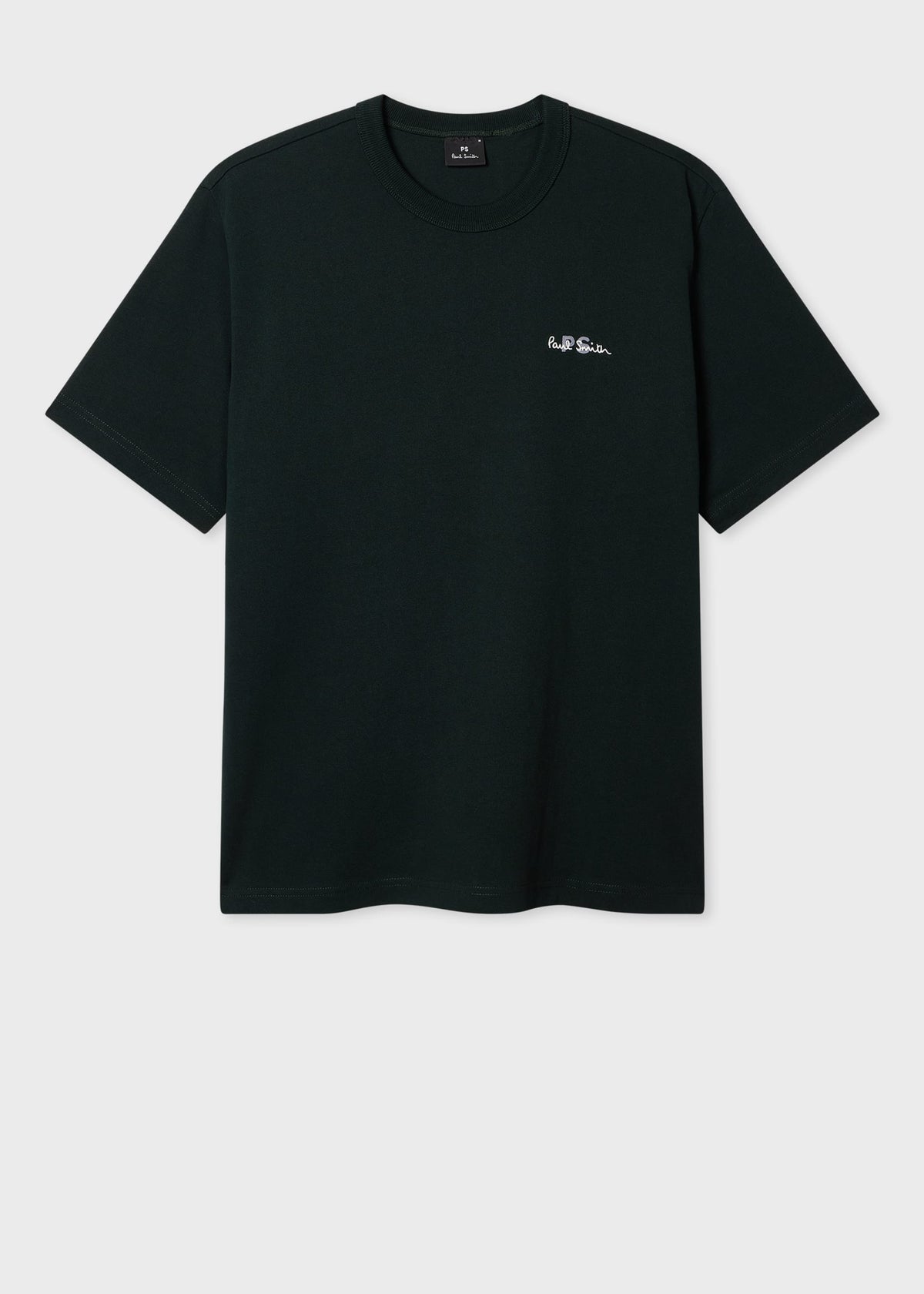 Oversized Logo Embroidery T-Shirt - Dark Green