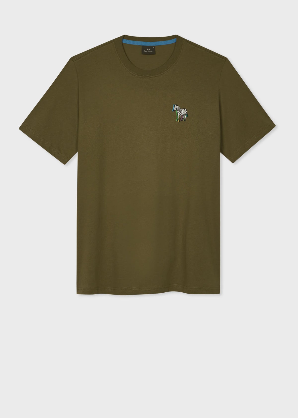 &#39;3D Zebra&#39; Print T-Shirt - Khaki Green