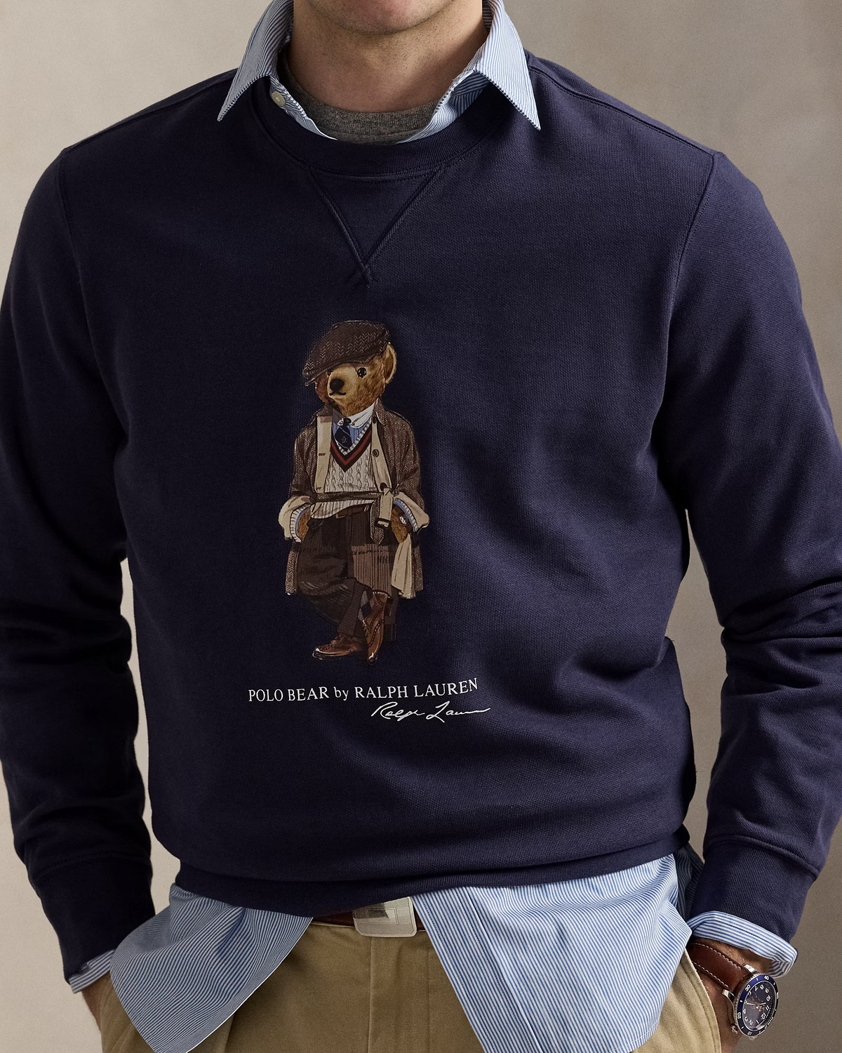 Bear Fleece Sweatshirt - Indigo Blue