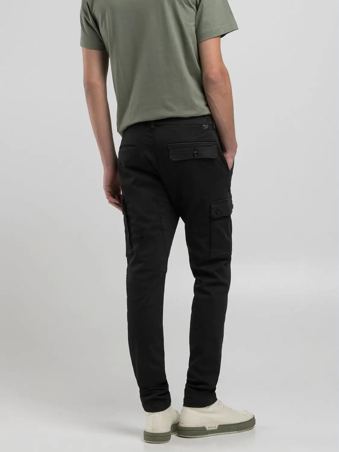 Hyperflex Jaan M9649E Slim Fit Cargo Pants - Black
