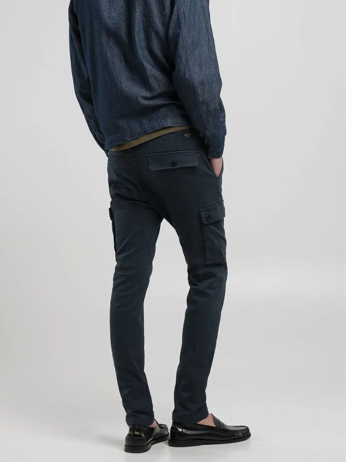 Hyperflex Jaan M9649E Slim Fit Cargo Pants - Navy