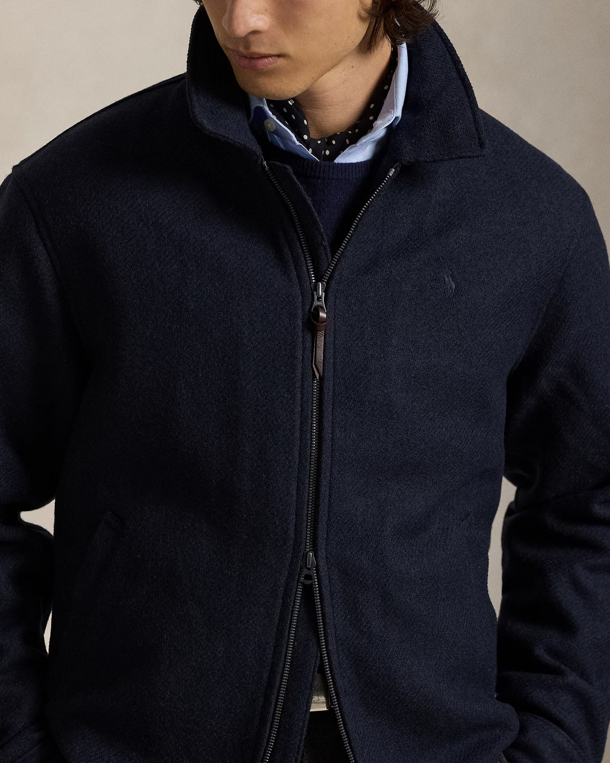 Langdon Wool Jacket - Navy
