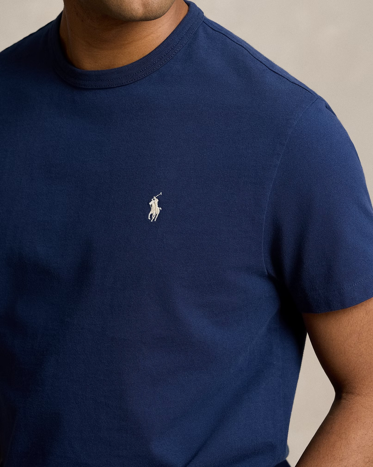 Classic Fit Jersey Crewneck T-Shirt - Navy