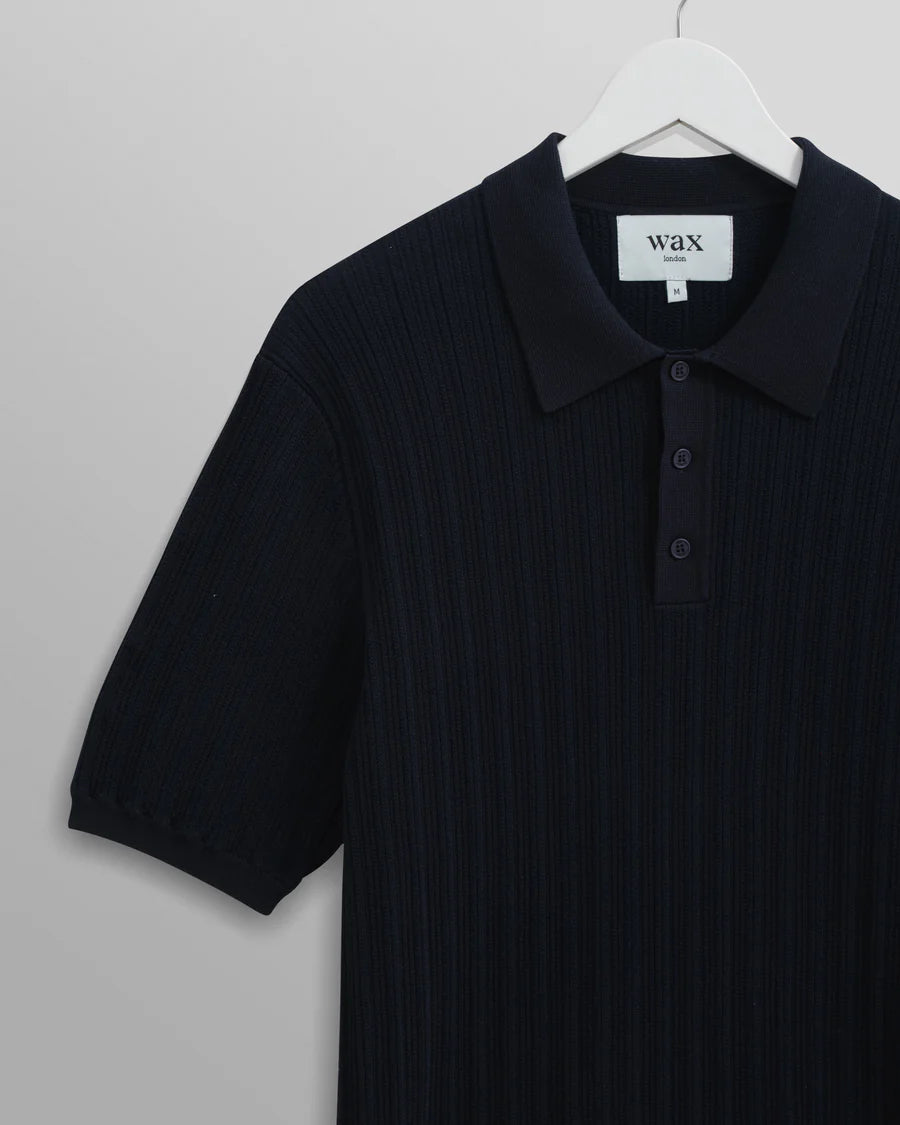 Naples Knitted Polo - Navy