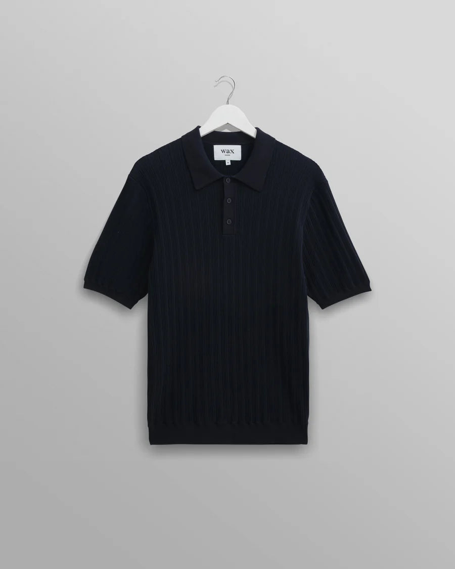 Naples Knitted Polo - Navy