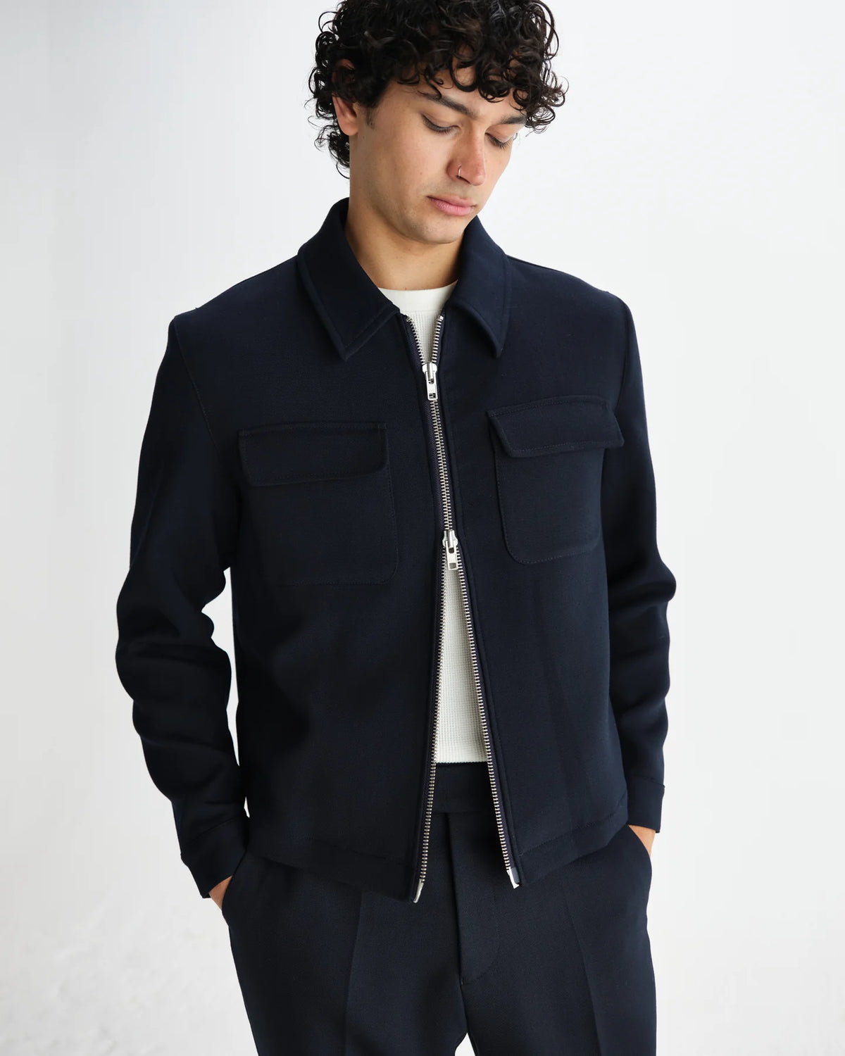 Osier Heavy Twill Jacket - Navy
