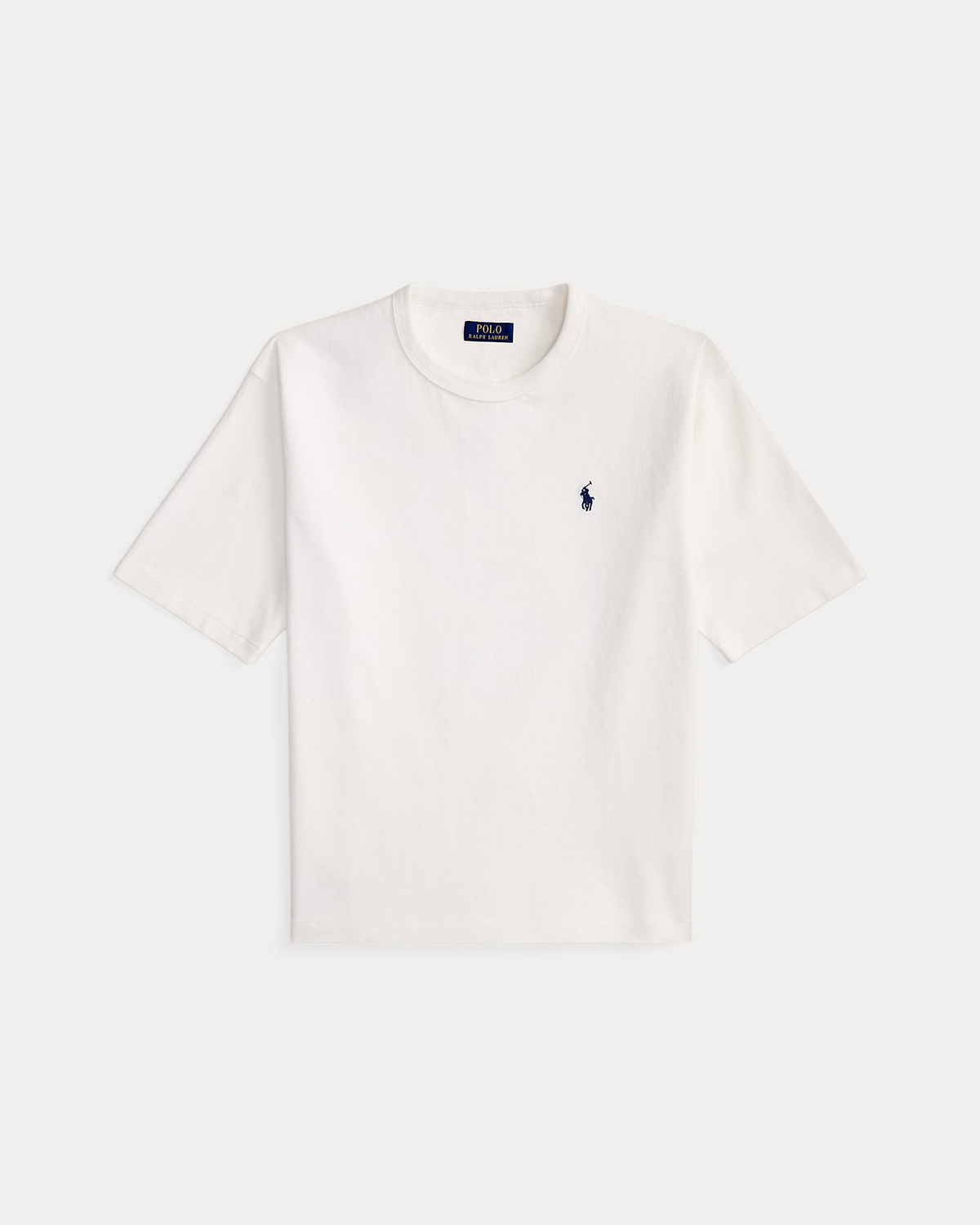 Relaxed Fit Jersey Crewneck T-Shirt - White