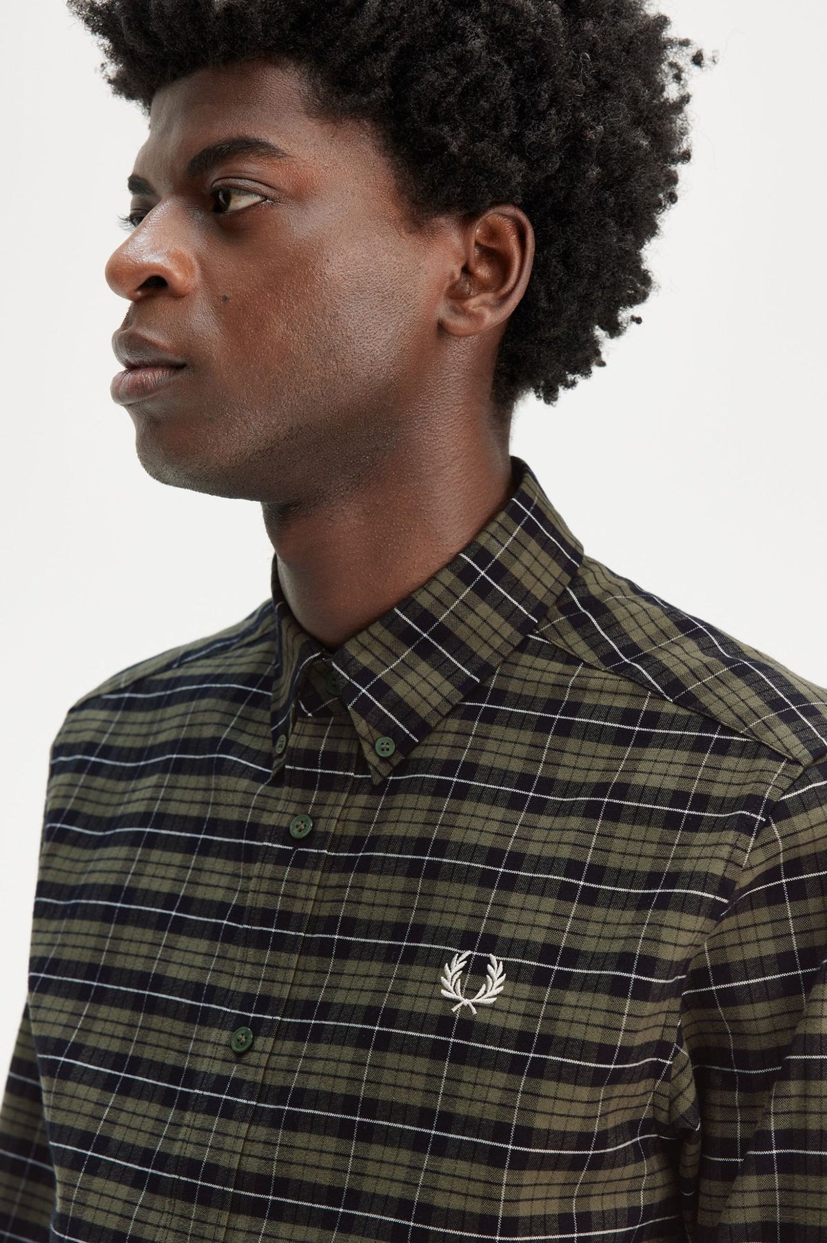 Brushed Cotton Tartan Shirt - Green