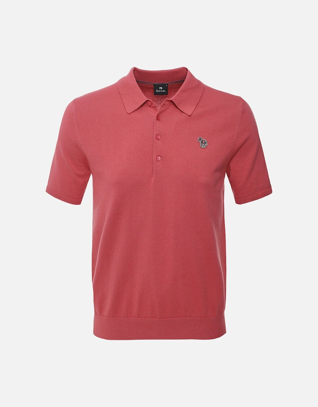 Knitted Zebra Logo Polo - Pink