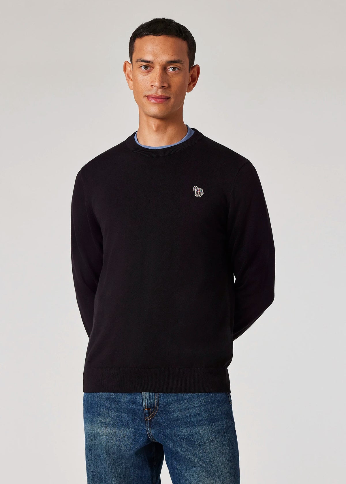 Organic Cotton Zebra Logo Sweater - Black