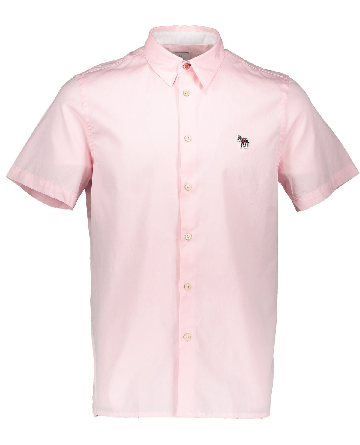 Tailored Fit Short Sleeve Zebra Shirt - Pink