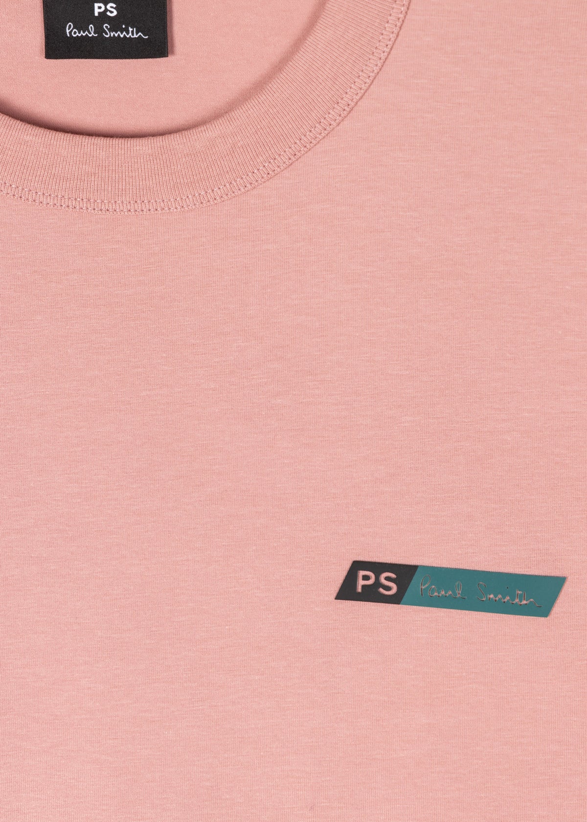 Slant Logo Cotton-Blend T-Shirt - Pink
