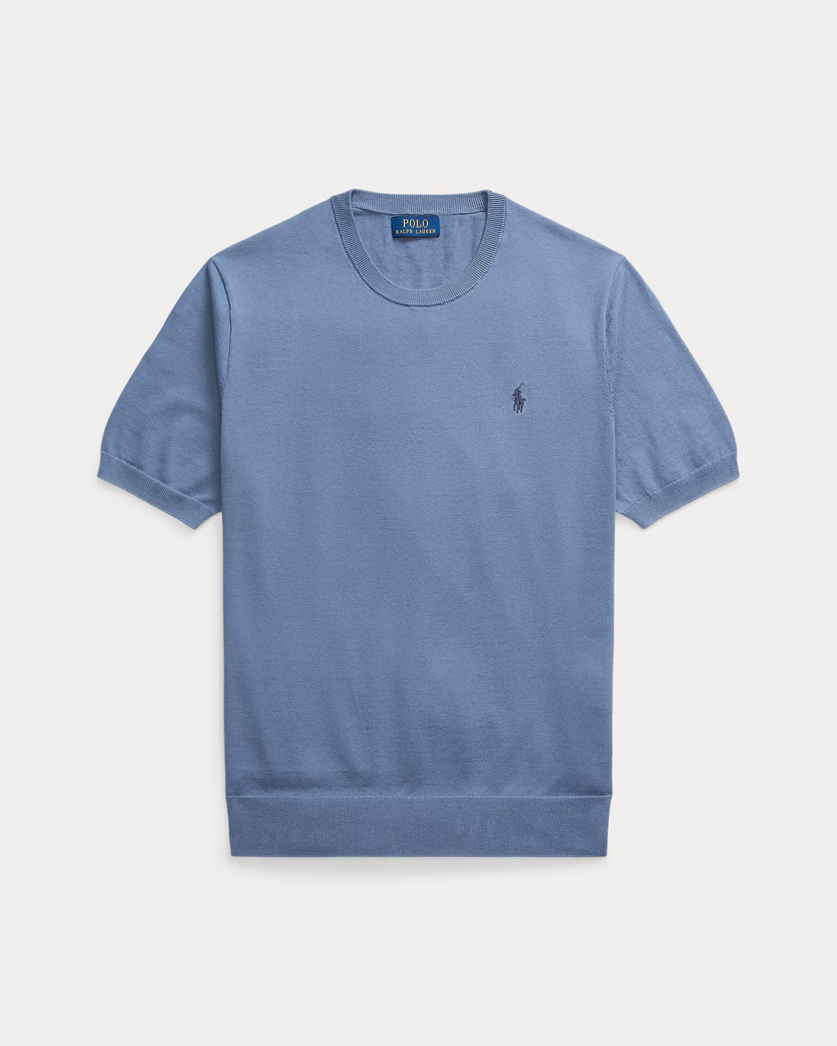 Cotton Crewneck Short-Sleeve T-Shirt - Capri Blue