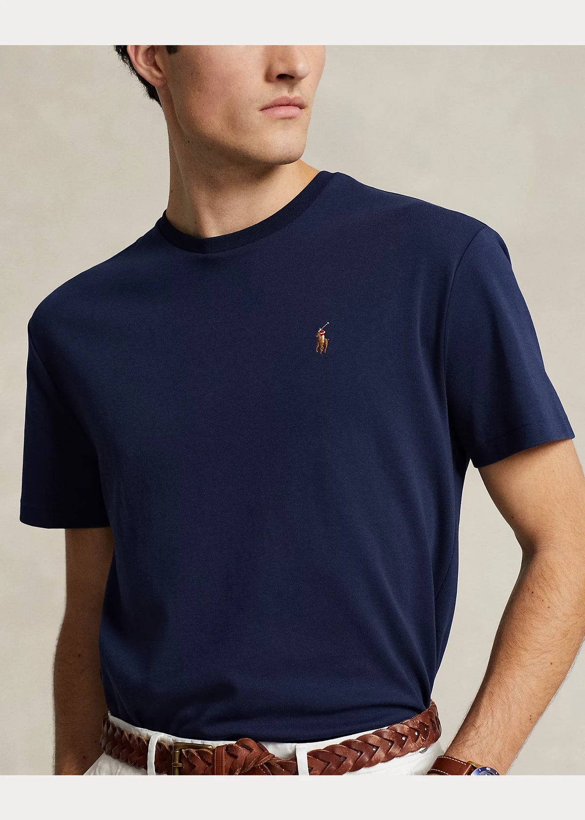 Custom Slim Fit Soft Cotton T-Shirt - Navy