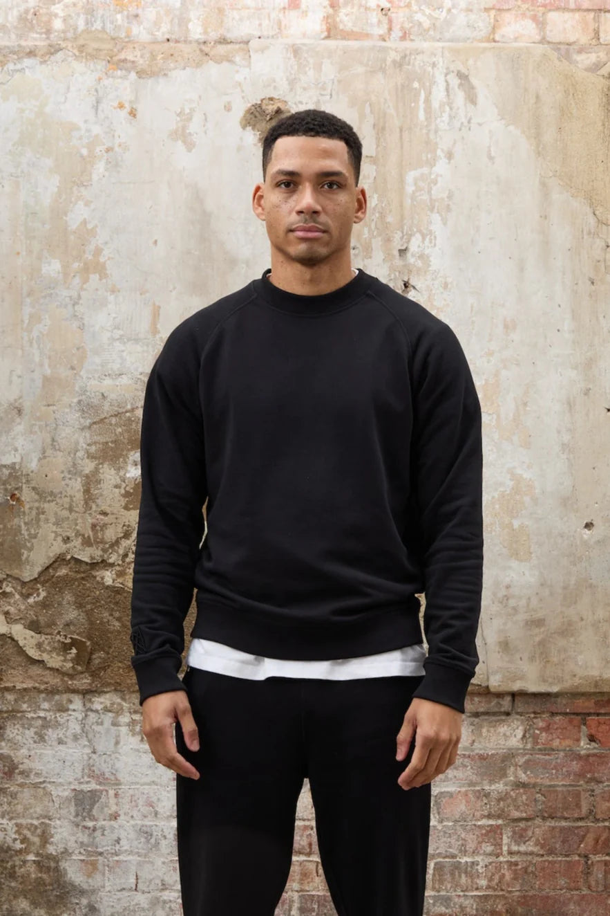 Mayor Raglan Sweatshirt - Black