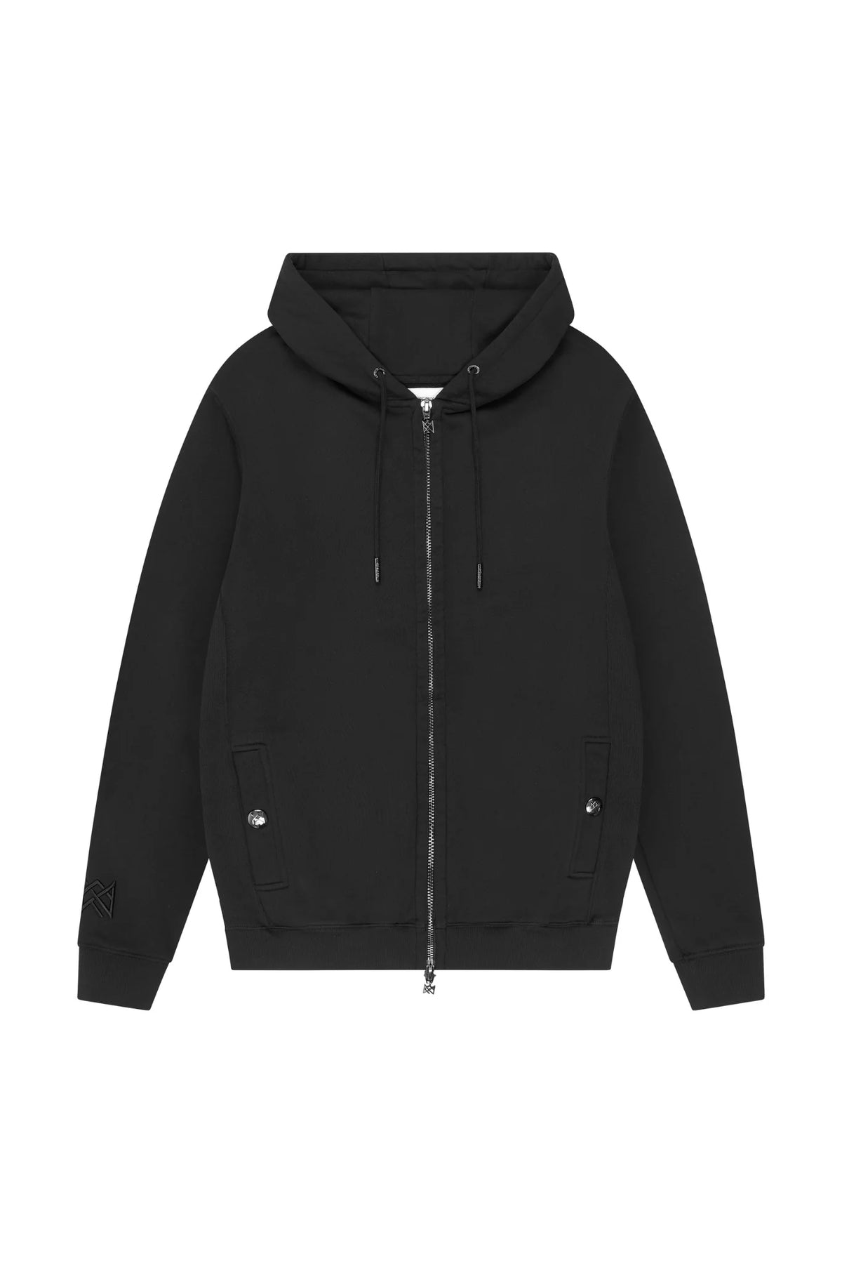 Prince Zip Through Hoodie - Black